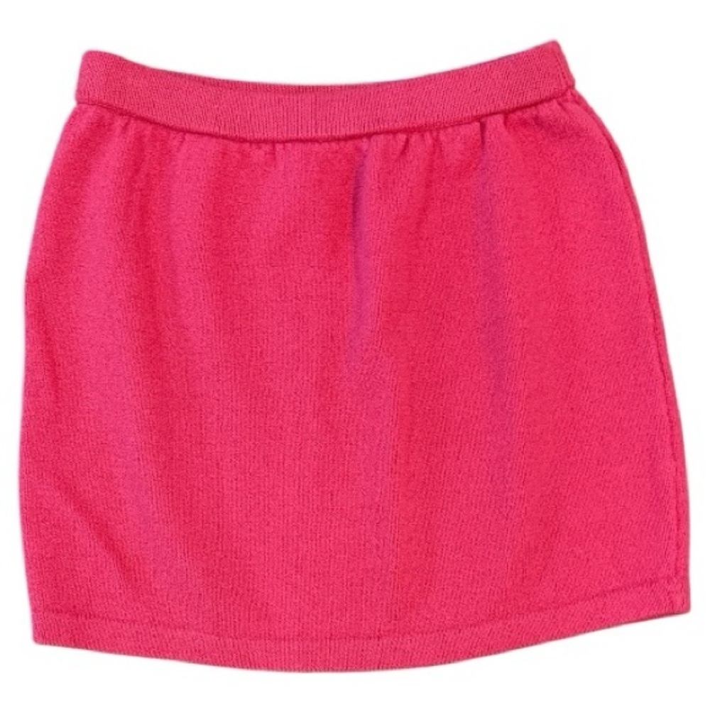 St. John Collection Catalina Knit Mini Skirt in Hot Pink Size 2